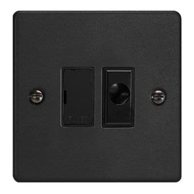 Varilight XDE6UFOB.MB Essential Matt Black 1 Gang 13A Unswitched Fused Spur + Flex Outlet