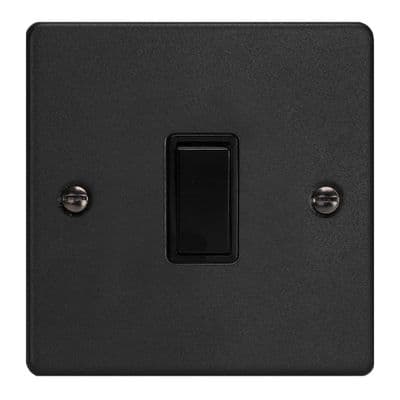 Varilight XDE7B.MB Essential Matt Black 1 Gang 10A Intermediate Rocker Switch