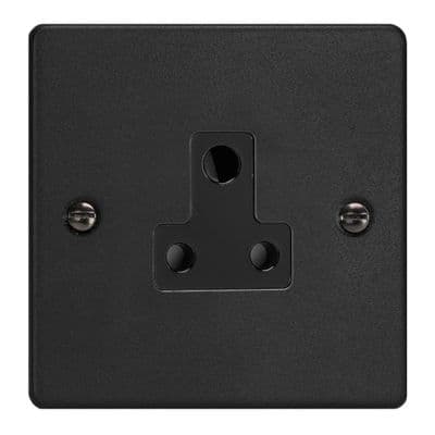 Varilight XDERP5AB.MB Essential Matt Black 1 Gang 5A Round Pin Socket