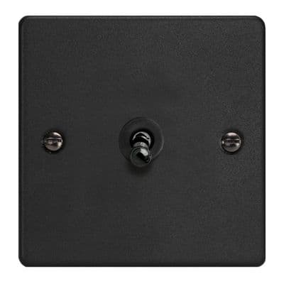 Varilight XDET1.MB Essential Matt Black 1 Gang 10A 1 or 2 Way Toggle Switch