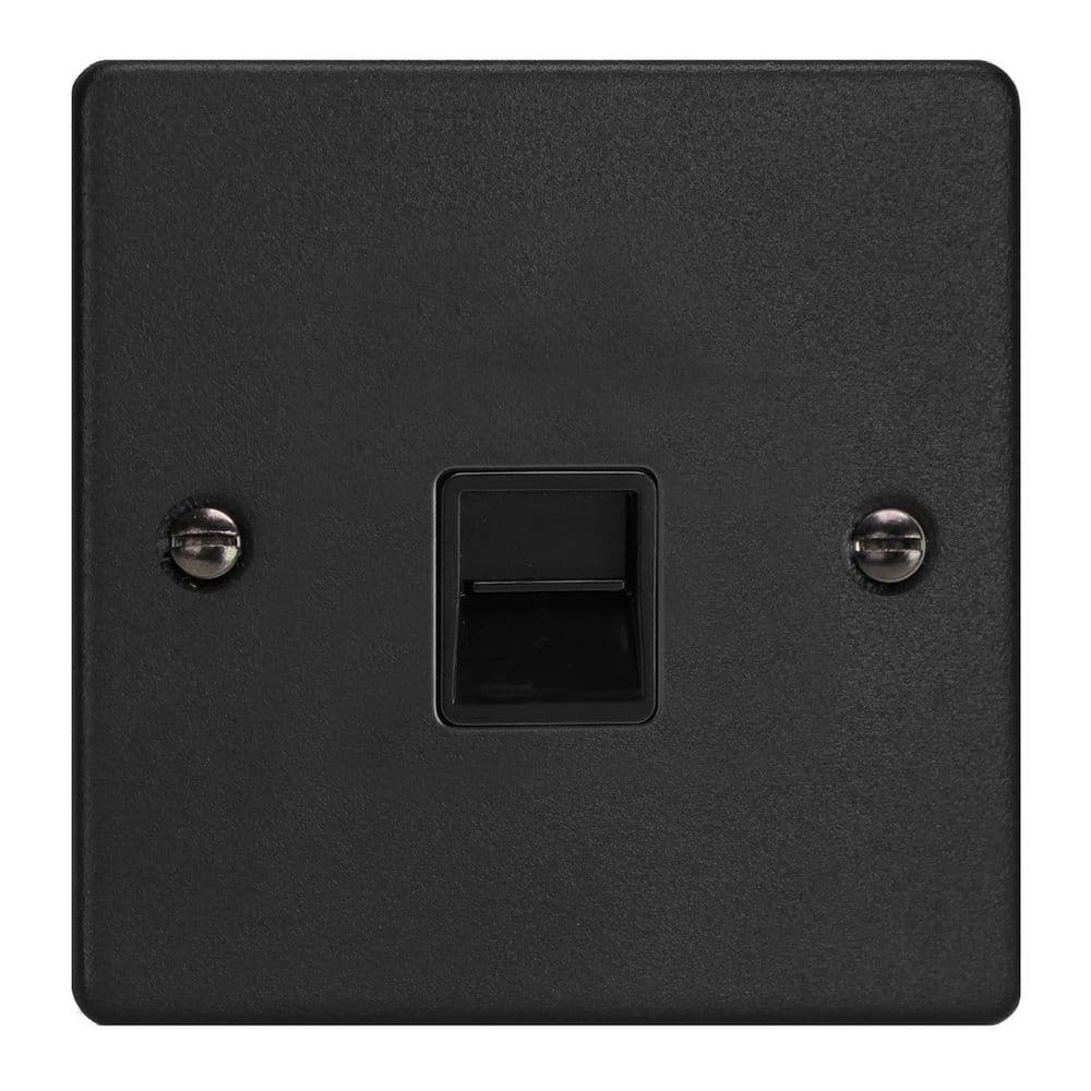 Varilight XDETMB MB Essential Matt Black 1 Gang Telephone Master Socket