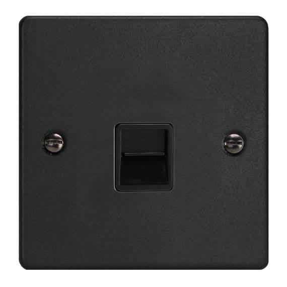 Varilight XDETSB MB Essential Matt Black 1 Gang Telephone Secondary ...
