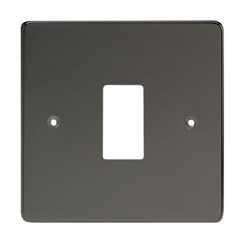 Varilight XDIPG1 PowerGrid Iridium Black 1 Gang Grid Plate (Single Plate)