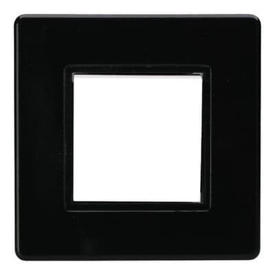 Varilight XDL1LWS Screwless Premium Black 1 Gang 10A 1 or 2 Way Large Rocker Switch