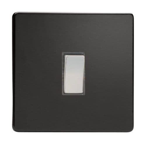 Varilight XDL20DS Screwless Premium Black 1 Gang 20A Double Pole Switch