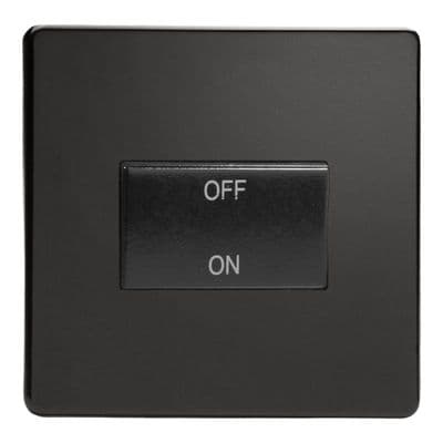 Varilight XDLFIBS Screwless Premium Black 1 Gang 10A Fan Isolating Switch (3 Pole)