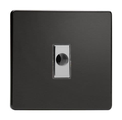 Varilight XDLFODS Screwless Premium Black 1 Gang 16A Flex Outlet Plate