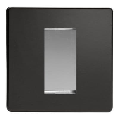 Varilight XDLG1S Screwless Premium Black DataGrid Plate (1 DataGrid Space)