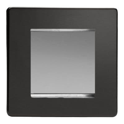 Varilight XDLG2S Screwless Premium Black DataGrid Plate (2 DataGrid Spaces)