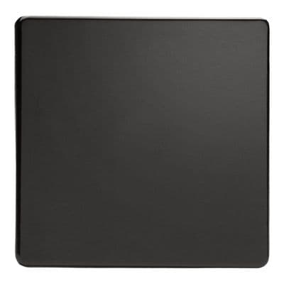 Varilight XDLSBS Screwless Premium Black 1 Gang Single Blank Plate