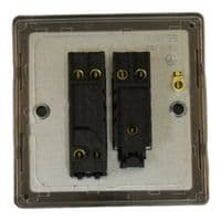 Varilight XDLT71S Screwless Premium Black 2 Gang 10A Toggle Switch (1 x Intermediate 1 x 2 Way)