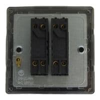 Varilight XDLT77S Screwless Premium Black 2 Gang 10A Intermediate Toggle Light Switch