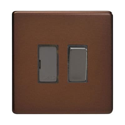 Varilight XDM6DS Screwless Mocha 1 Gang 13A Switched Fused Spur