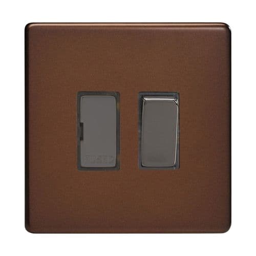 Varilight XDM6DS Screwless Mocha 1 Gang 13A Switched Fused Spur