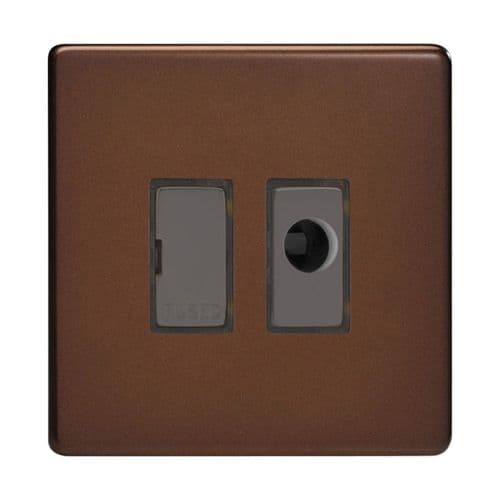 Varilight XDM6UFODS Screwless Mocha 1 Gang 13A Unswitched Fused Spur + Flex Outlet