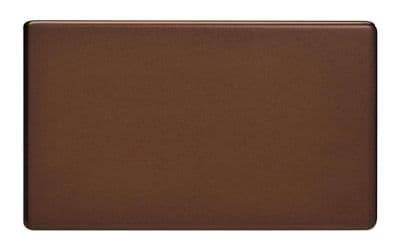 Varilight XDMDBS Screwless Mocha 2 Gang Double Blank Plate