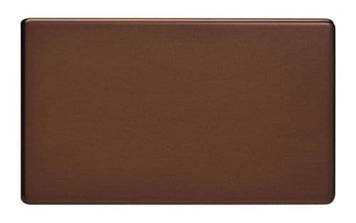 Varilight XDMDBS Screwless Mocha 2 Gang Double Blank Plate