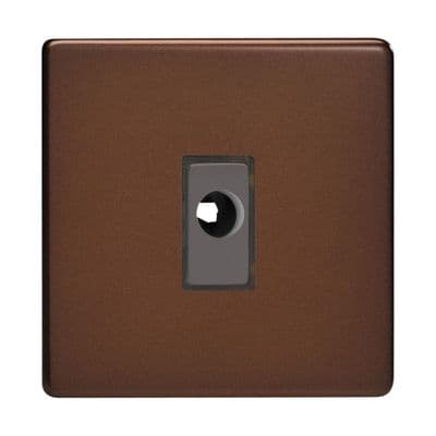 Varilight XDMFODS Screwless Mocha 1 Gang 16A Flex Outlet Plate