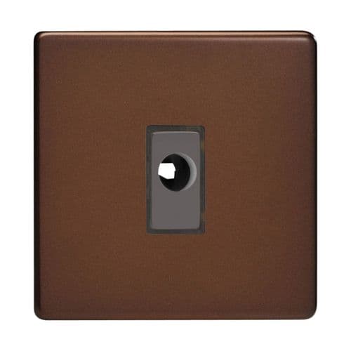Varilight XDMFODS Screwless Mocha 1 Gang 16A Flex Outlet Plate
