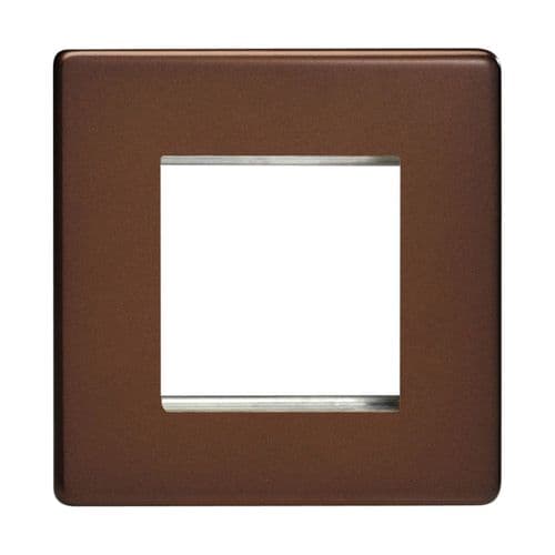 Varilight XDMG2S Screwless Mocha DataGrid Plate (2 DataGrid Spaces)
