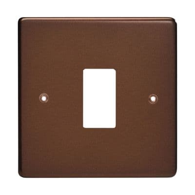 Varilight XDMPG1 PowerGrid Mocha 1 Gang Grid Plate (Single Plate)