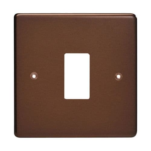 Varilight XDMPG1 PowerGrid Mocha 1 Gang Grid Plate (Single Plate)