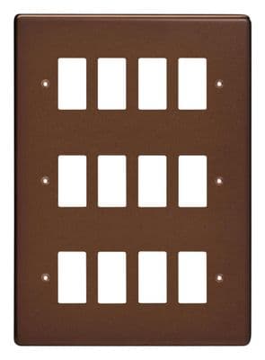Varilight XDMPG12 PowerGrid Mocha 12 Gang Grid Plate (Triple Twin Plate)