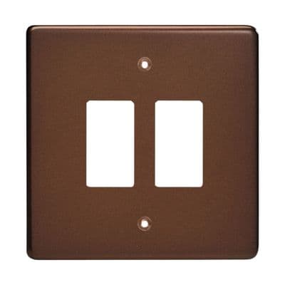 Varilight XDMPG2 PowerGrid Mocha 2 Gang Grid Plate (Single Plate)
