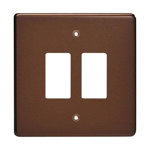 Varilight XDMPG2 PowerGrid Mocha 2 Gang Grid Plate (Single Plate)