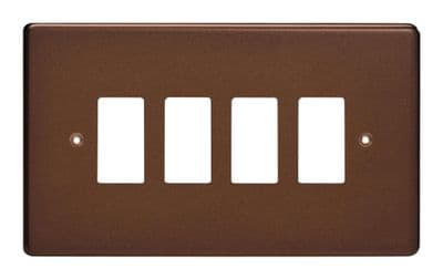 Varilight XDMPG4 PowerGrid Mocha 4 Gang Grid Plate (Twin Plate)