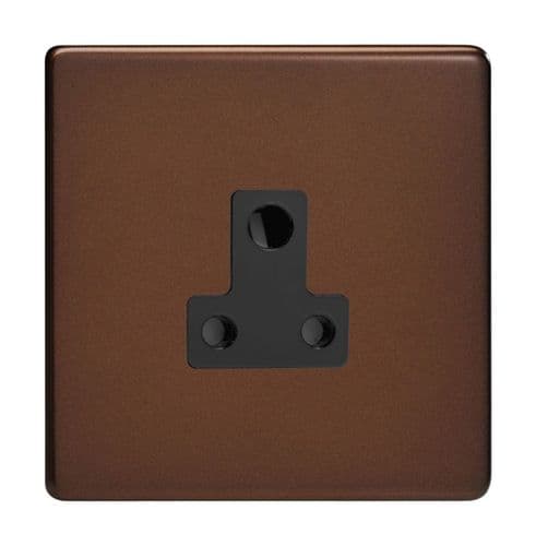 Varilight XDMRP5ABS Screwless Mocha 1 Gang 5A Round Pin Plug Socket