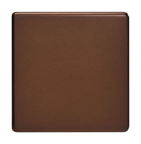 Varilight XDMSBS Screwless Mocha 1 Gang Single Blank Plate