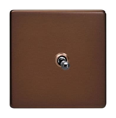 Varilight XDMT7S Screwless Mocha 1 Gang 10A Intermediate Toggle Light Switch