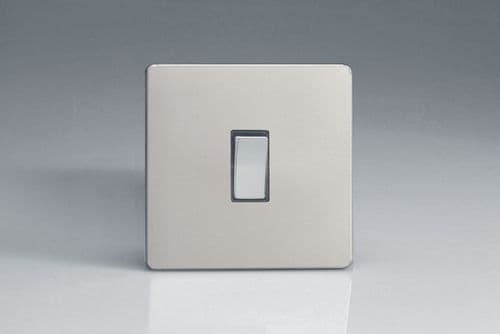 Varilight XDN20DS Screwless Satin Chrome 1 Gang 20A Double Pole Switch