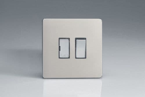 Varilight XDN6DS Screwless Satin Chrome 1 Gang 13A Switched Fused Spur