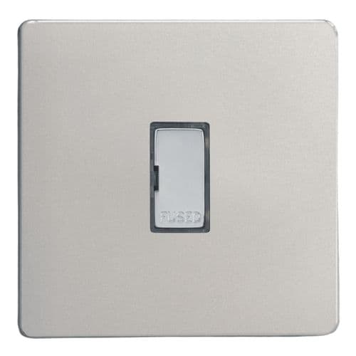 Varilight XDN6UDS Screwless Satin Chrome 1 Gang 13A Unswitched Fused Spur