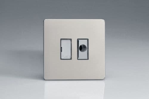 Varilight XDN6UFODS Screwless Satin Chrome 1 Gang 13A Unswitched Fused Spur + Flex Outlet
