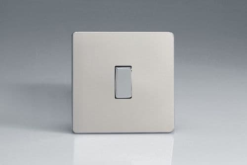 Varilight XDN7S Screwless Satin Chrome 1 Gang 10A Intermediate Rocker Light Switch