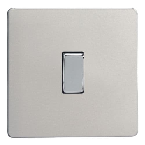 Varilight XDN7S Screwless Satin Chrome 1 Gang 10A Intermediate Rocker Light Switch