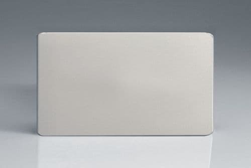 Varilight XDNDBS Screwless Satin Chrome 2 Gang Double Blank Plate