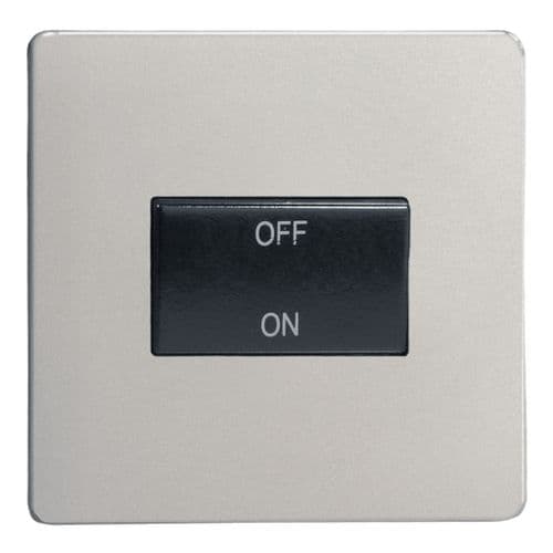 Varilight XDNFIBS Screwless Satin Chrome 1 Gang 10A Fan Isolating Switch (3 Pole)