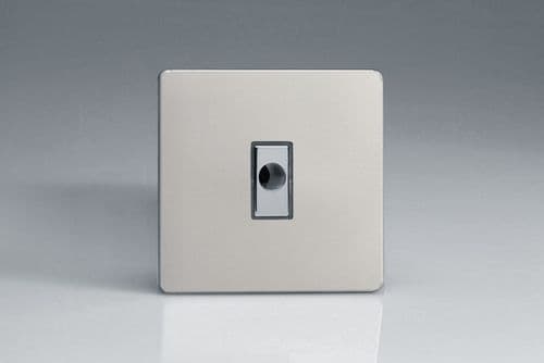 Varilight XDNFODS Screwless Satin Chrome 1 Gang 16A Flex Outlet Plate