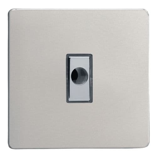 Varilight XDNFODS Screwless Satin Chrome 1 Gang 16A Flex Outlet Plate