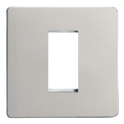 Varilight XDNG1S Screwless Satin Chrome DataGrid Plate (1 DataGrid Space)