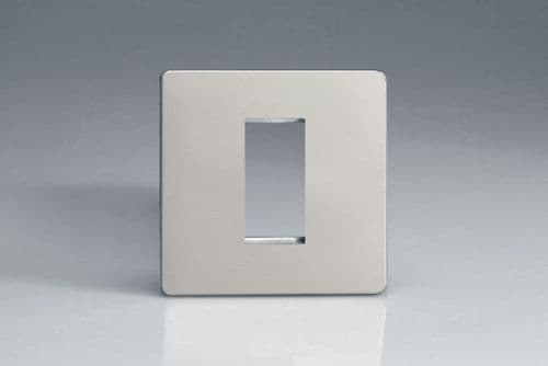 Varilight XDNG1S Screwless Satin Chrome DataGrid Plate (1 DataGrid Space)