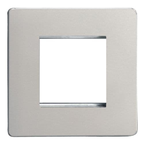 Varilight XDNG2S Screwless Satin Chrome DataGrid Plate (2 DataGrid Spaces)