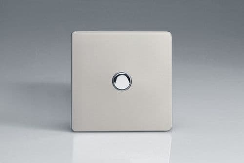 Varilight XDNP1S Screwless Satin Chrome 1 Gang 6A 1 or 2 Way Push-On/Off Impulse Switch