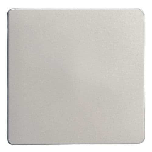 Varilight XDNSBS Screwless Satin Chrome 1 Gang Single Blank Plate