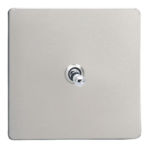 Varilight XDNT7S Screwless Satin Chrome 1 Gang 10A Intermediate Toggle Light Switch