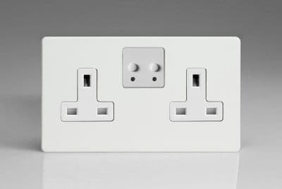 Varilight XDQ5VSWS Screwless Premium White 2 Gang 13A Wi-Fi Socket for V-Pro Smart Supla